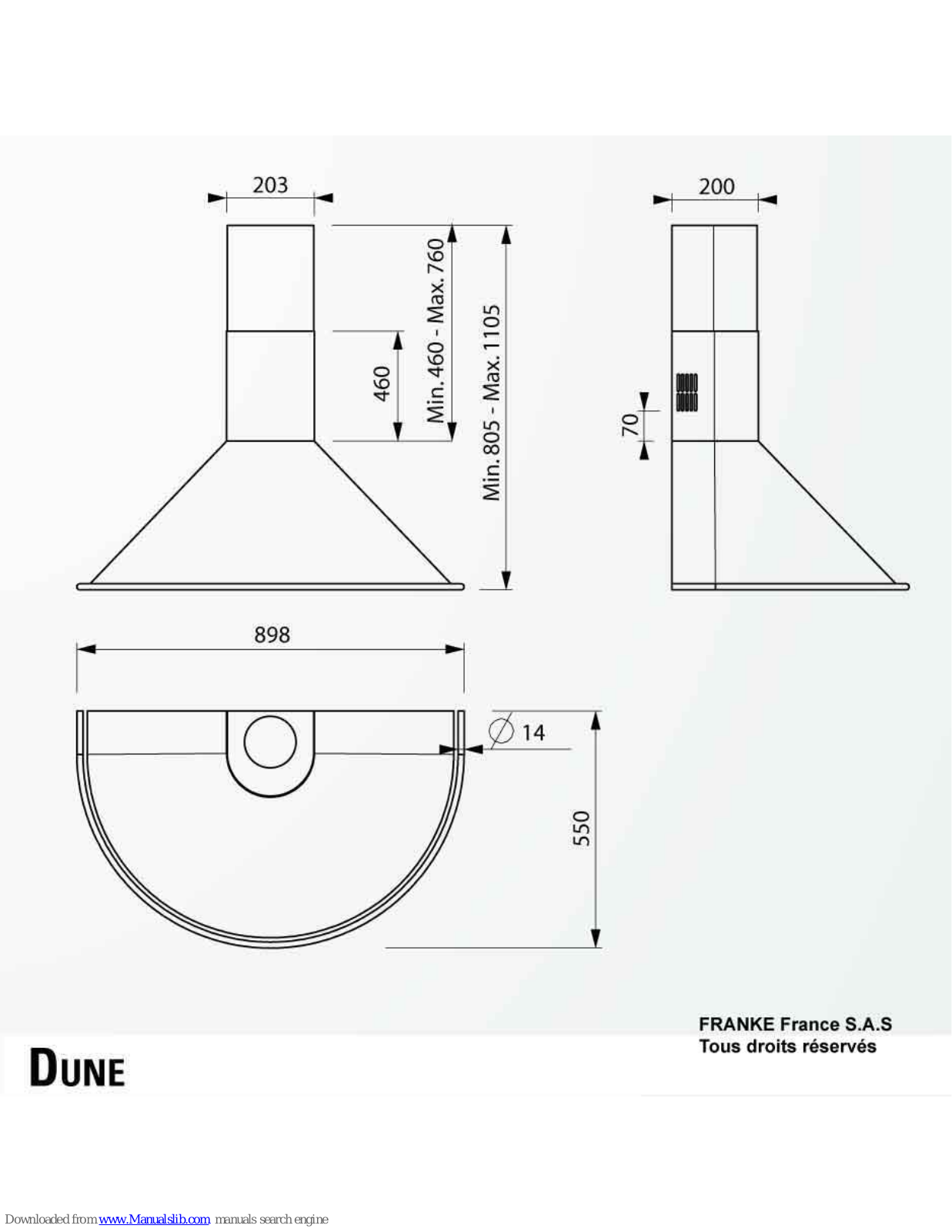 ROBLIN DUNE Dimensions - ManualMachine.com
