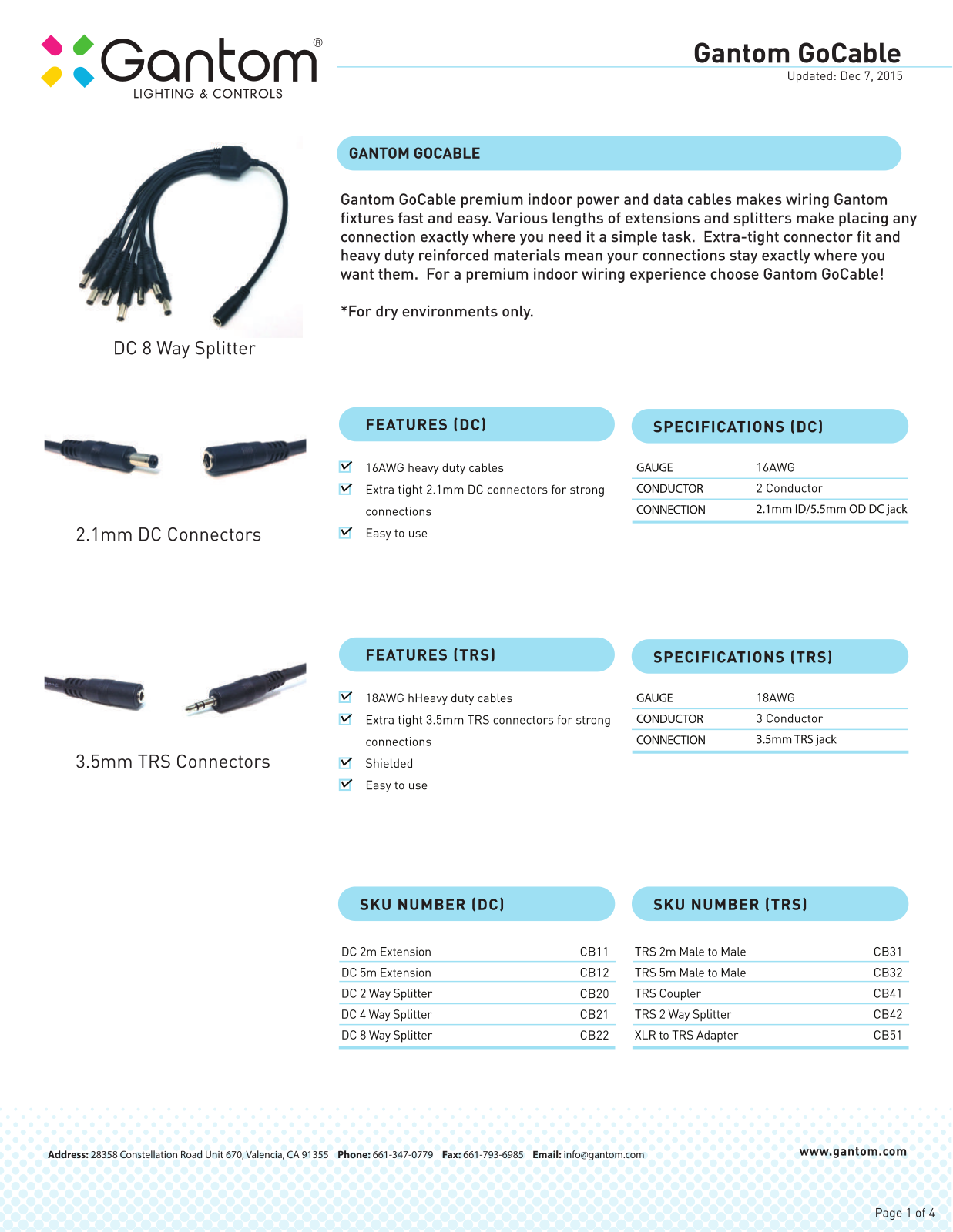 Gantom CB11 Datasheet