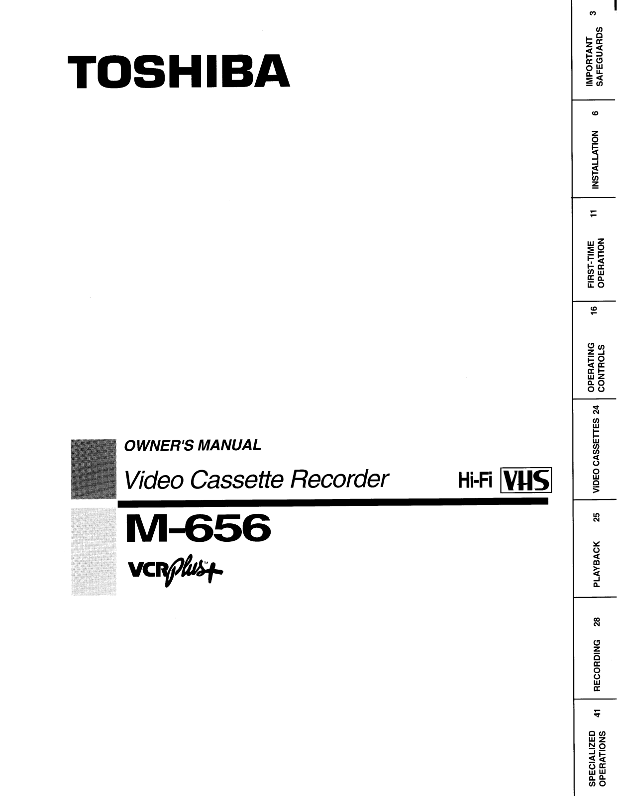 Toshiba M-656 Owner's Manual