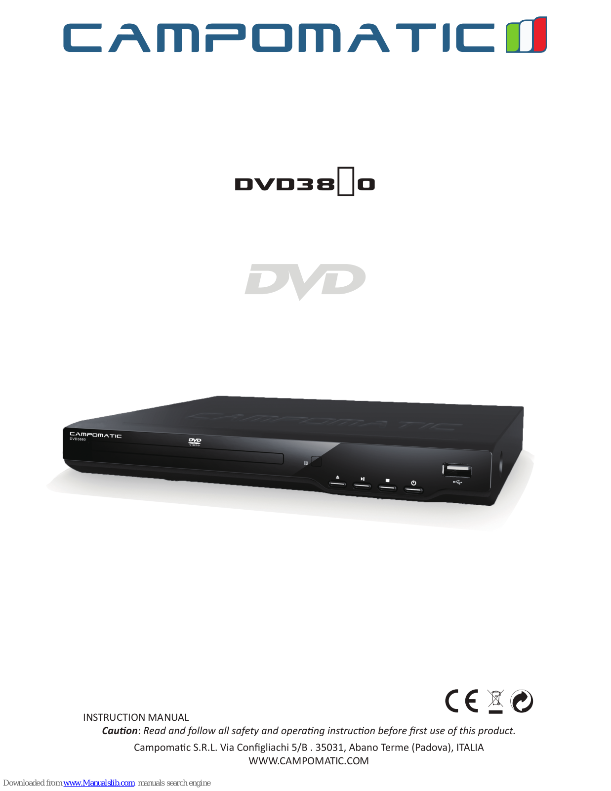 Campomatic DVD 3880 Instruction Manual - ManualMachine.com