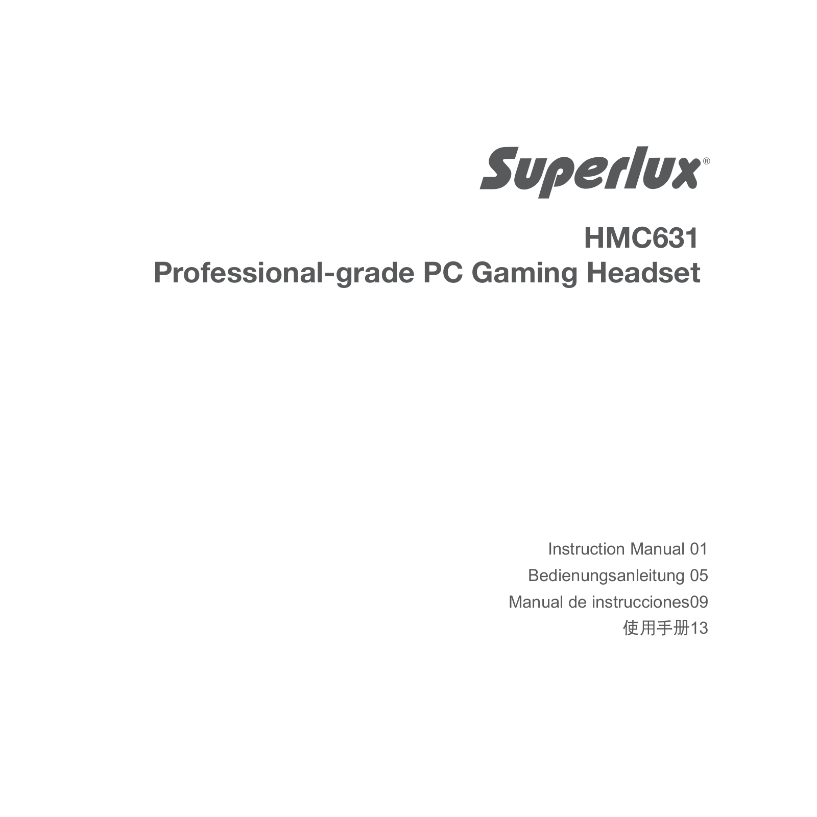 Superlux HMC631 User Manual