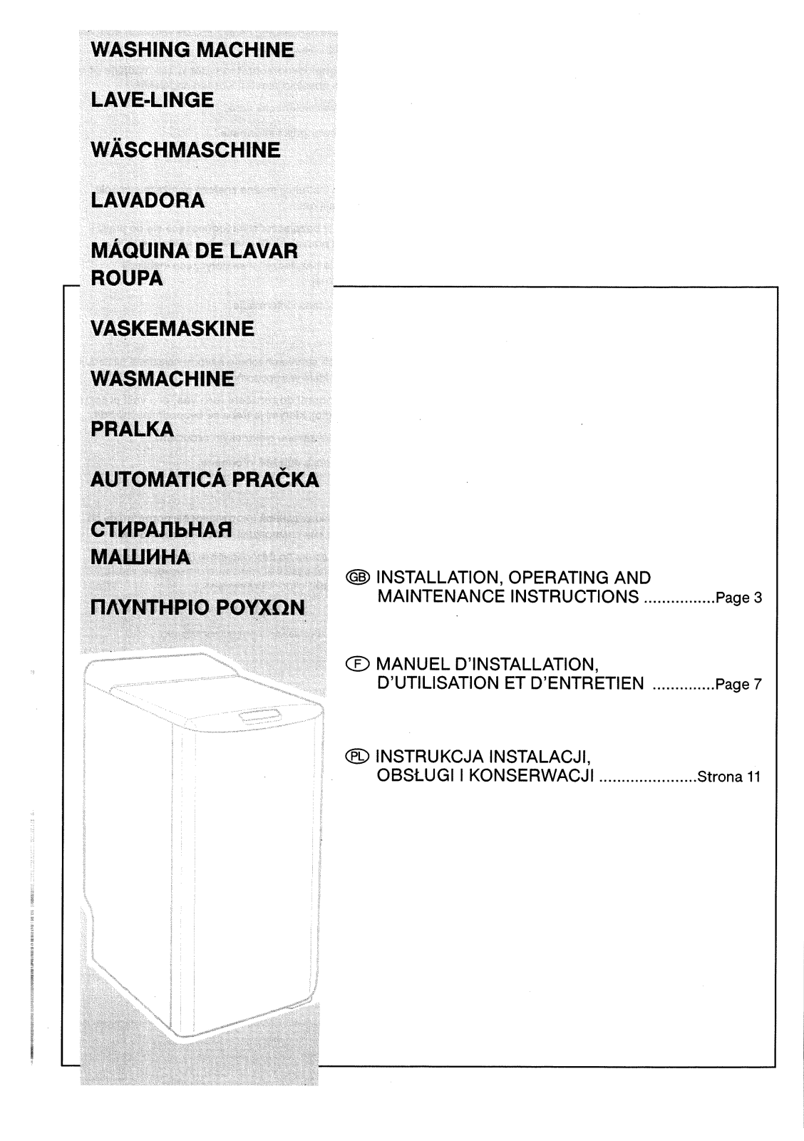 Brandt WTC0811K User Manual