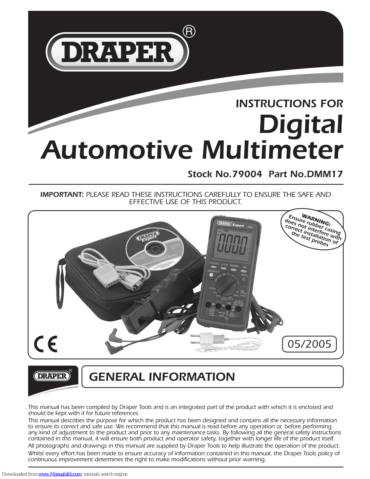 Draper DMM17 Instructions For - ManualMachine.com