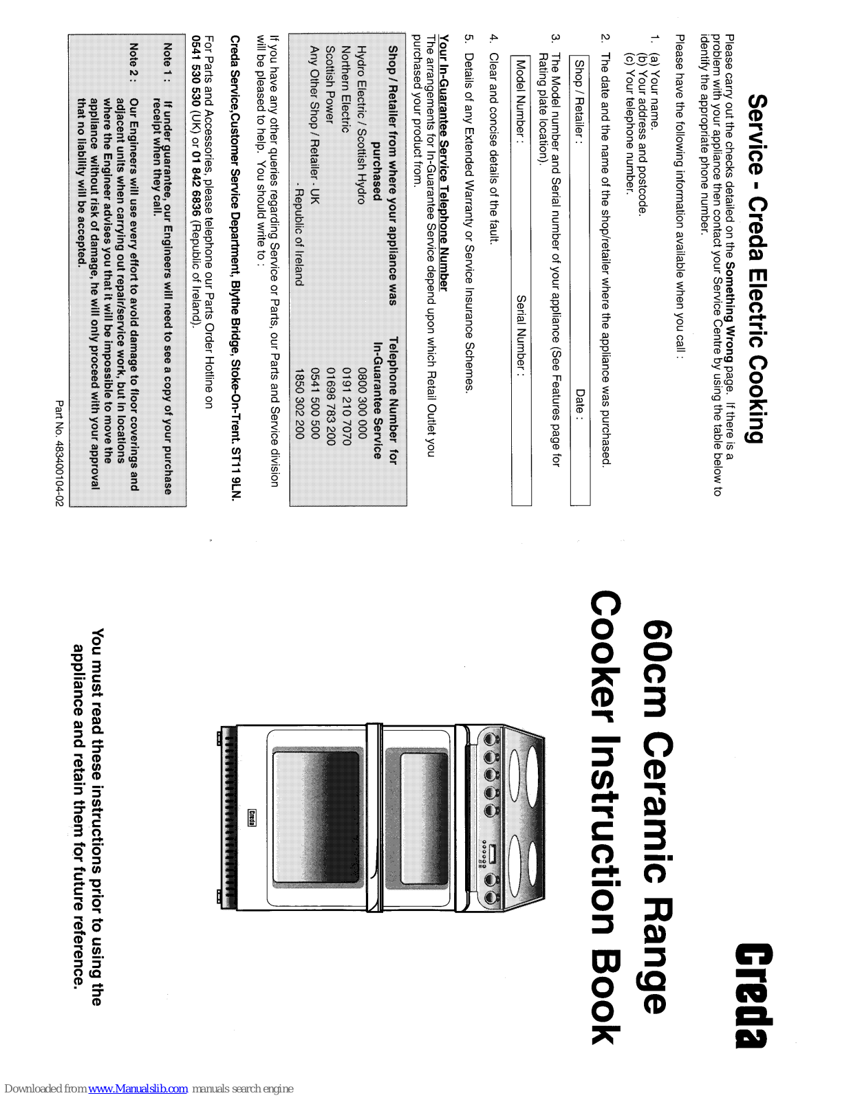 Creda Concept Solarplus, Concept Solarglo, Concept Halogen, Concept Ceramic, Concept Ceramic Plus Instruction Book