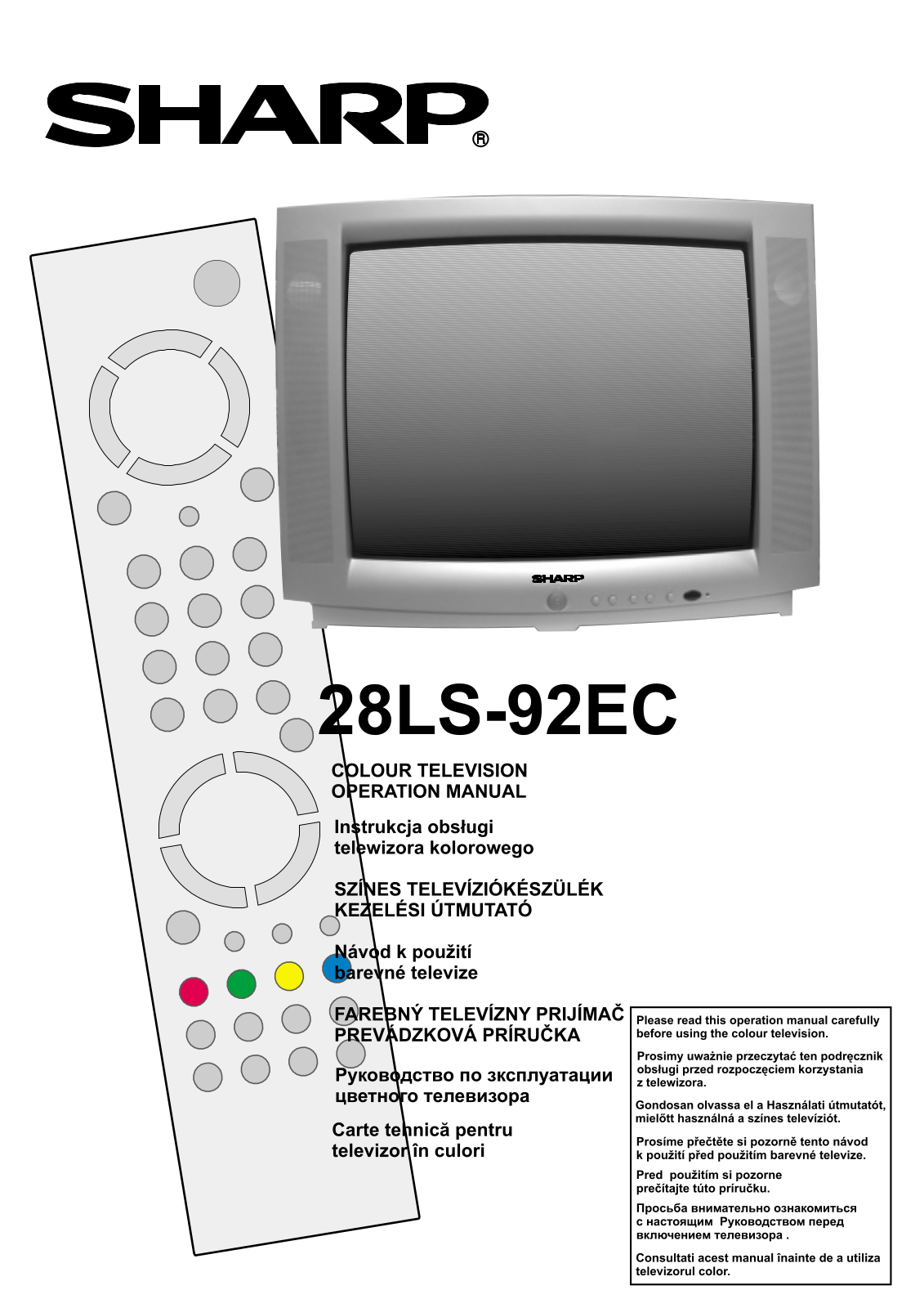 Sharp 28LS-92EC Operating Manual