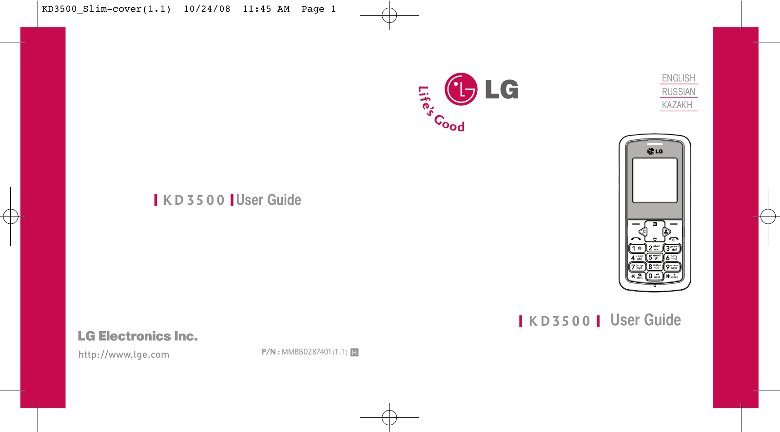 LG LGKD3500 User guide