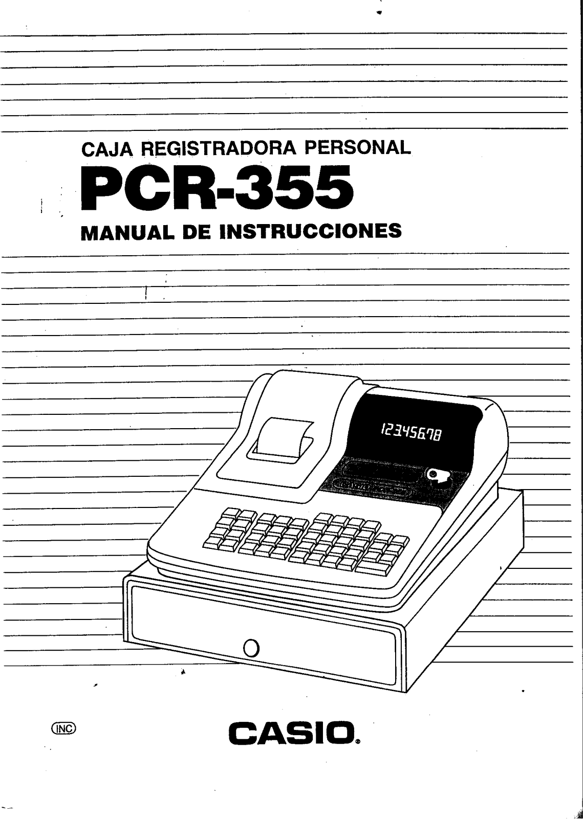 Casio PCR-355 Owner's Manual