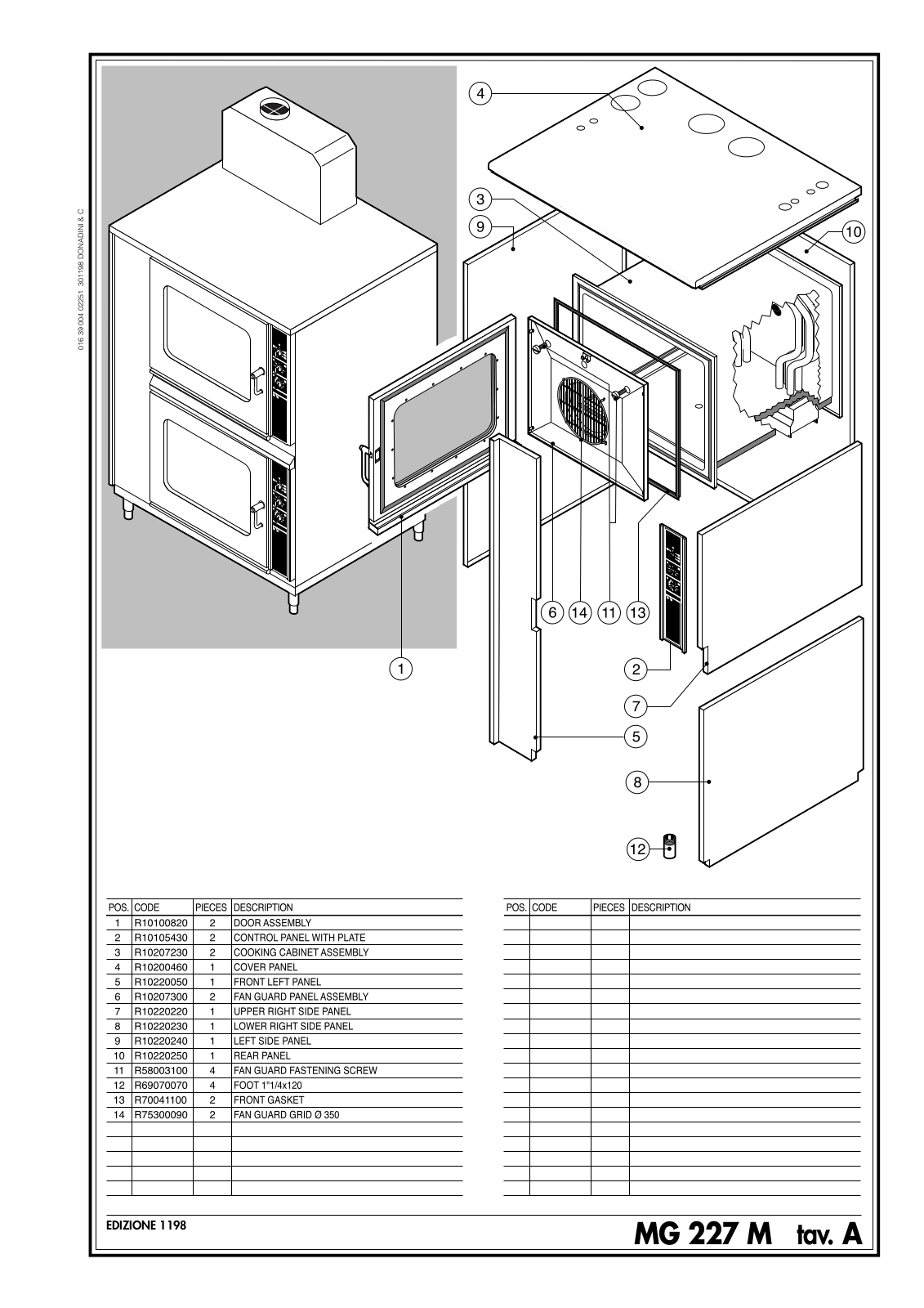 Cleveland CCG-227 Parts List