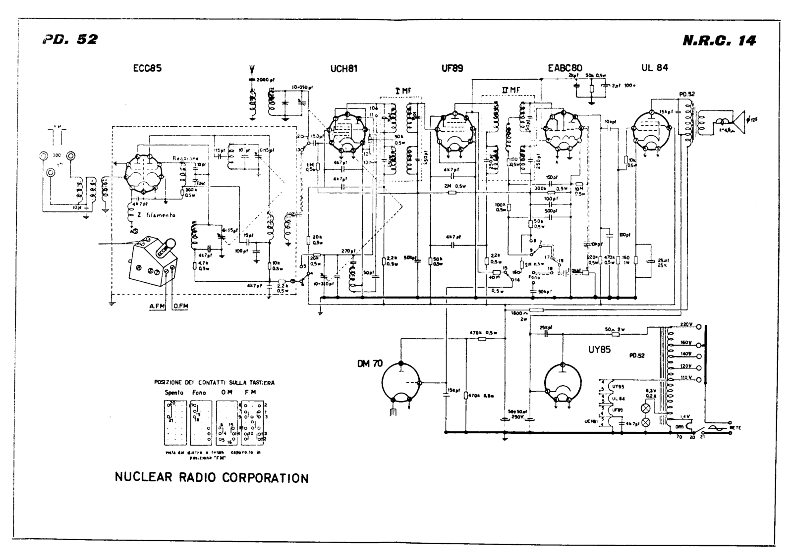 Trans Continents Radio pd52 schematic