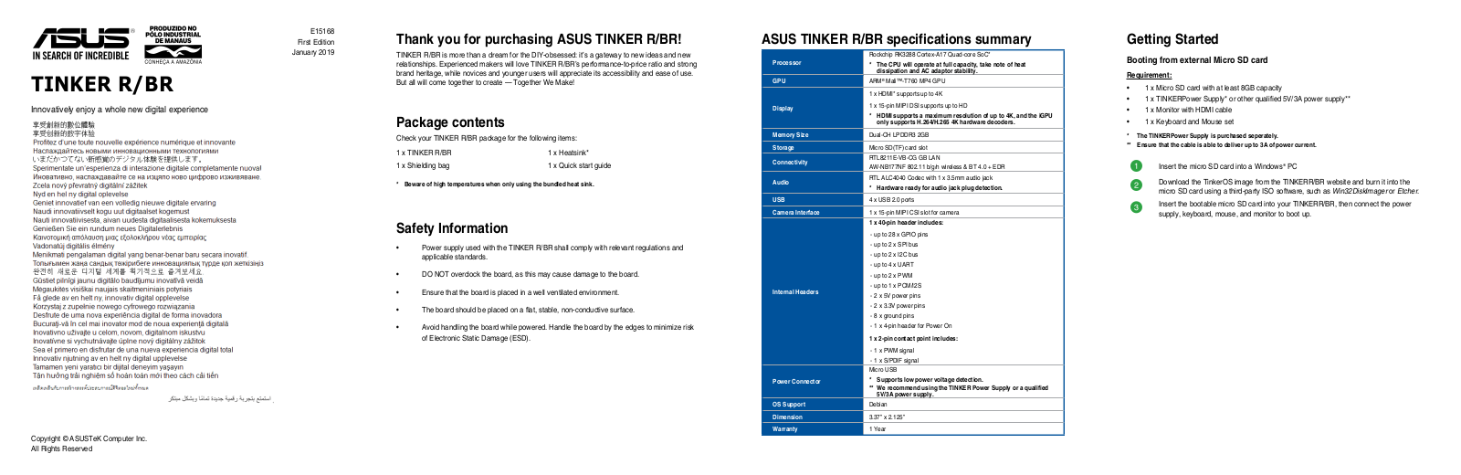 Asus Tinker R/BR User’s Manual