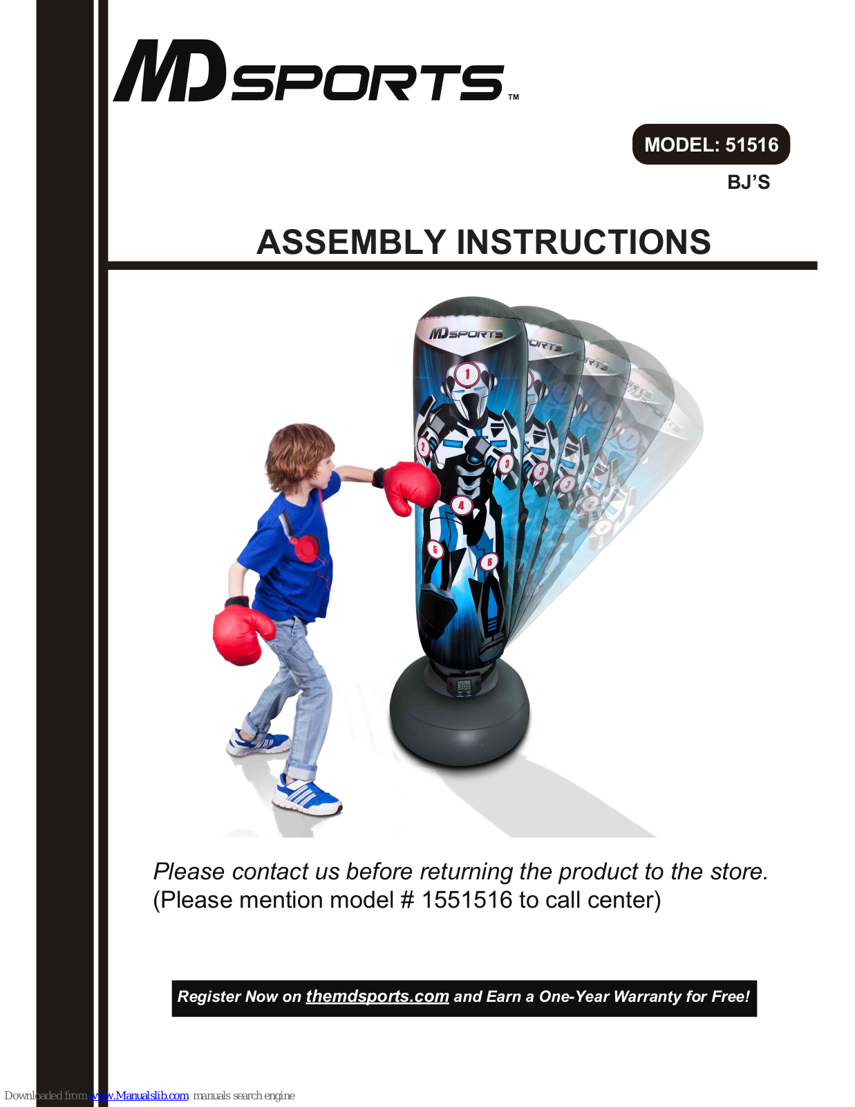 MD SPORTS 51516 Instructions Manual