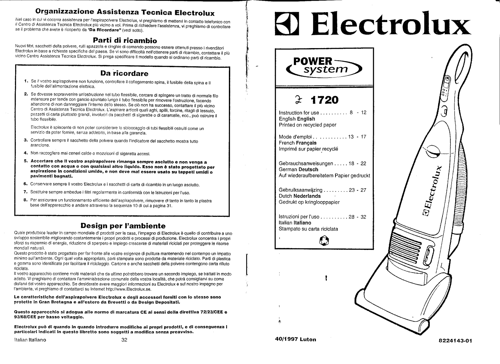 AEG Z1720 User Manual