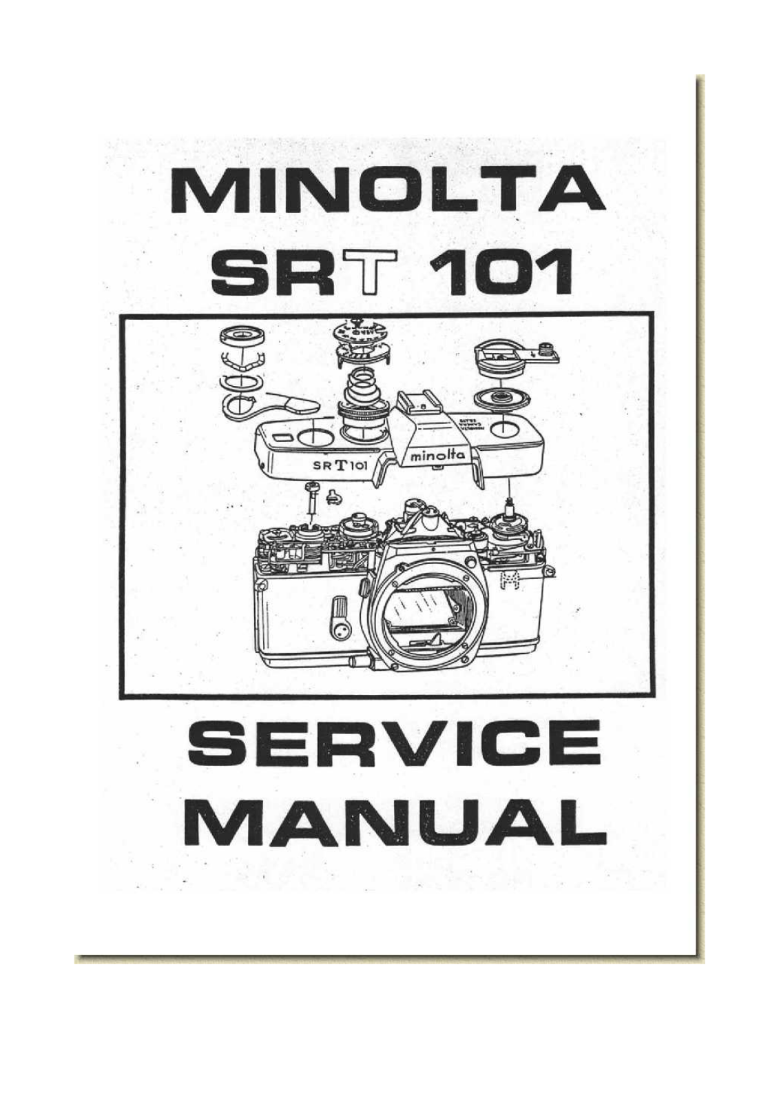 MINOLTA SR-T 101 Service Manual