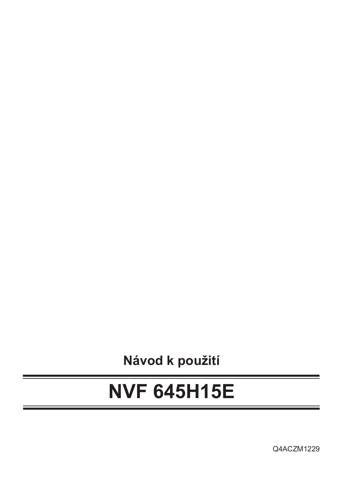 Bosch NVF645H15E Manual