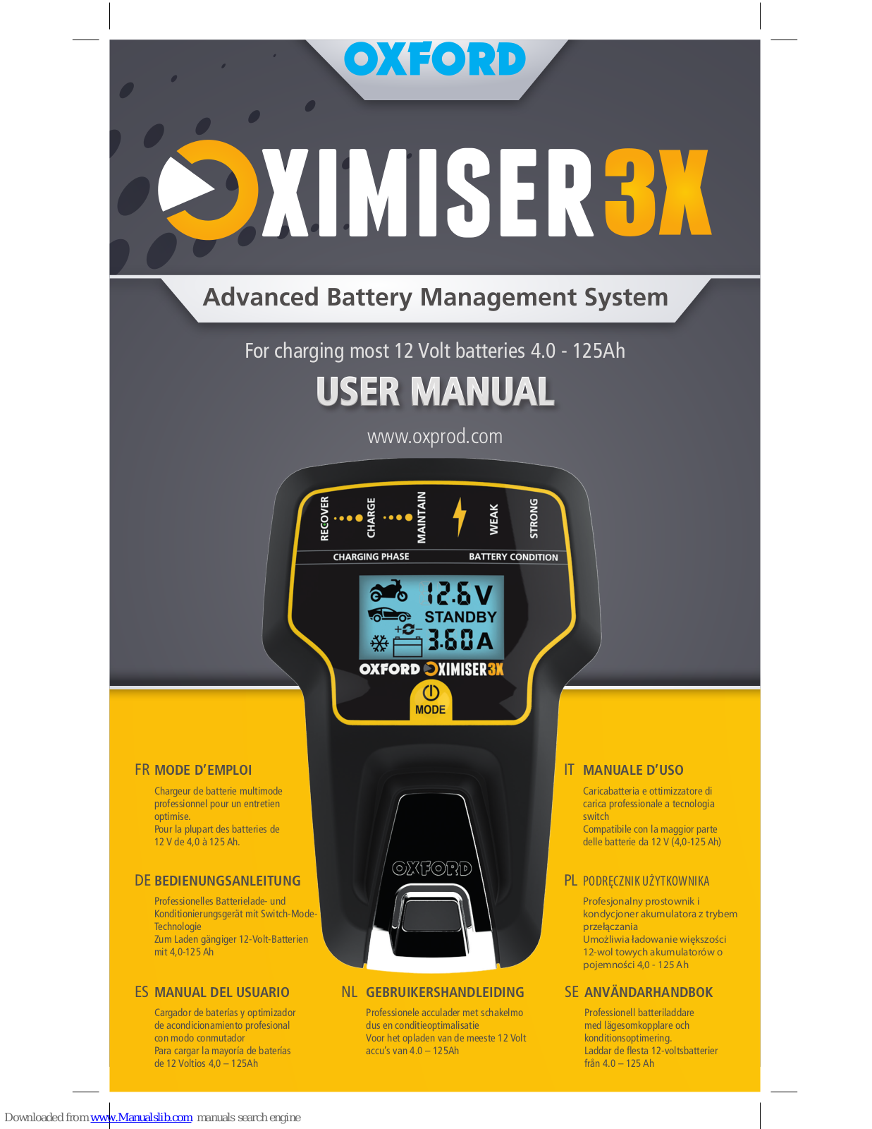 Oxford Oximiser 3X User Manual