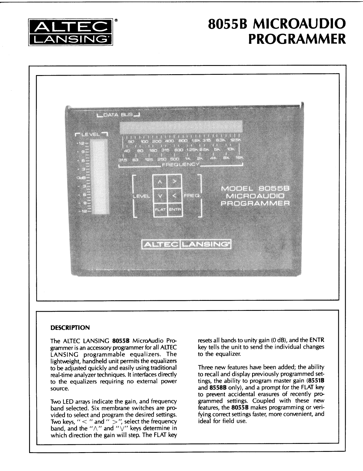 Altec lansing 8055B User Manual