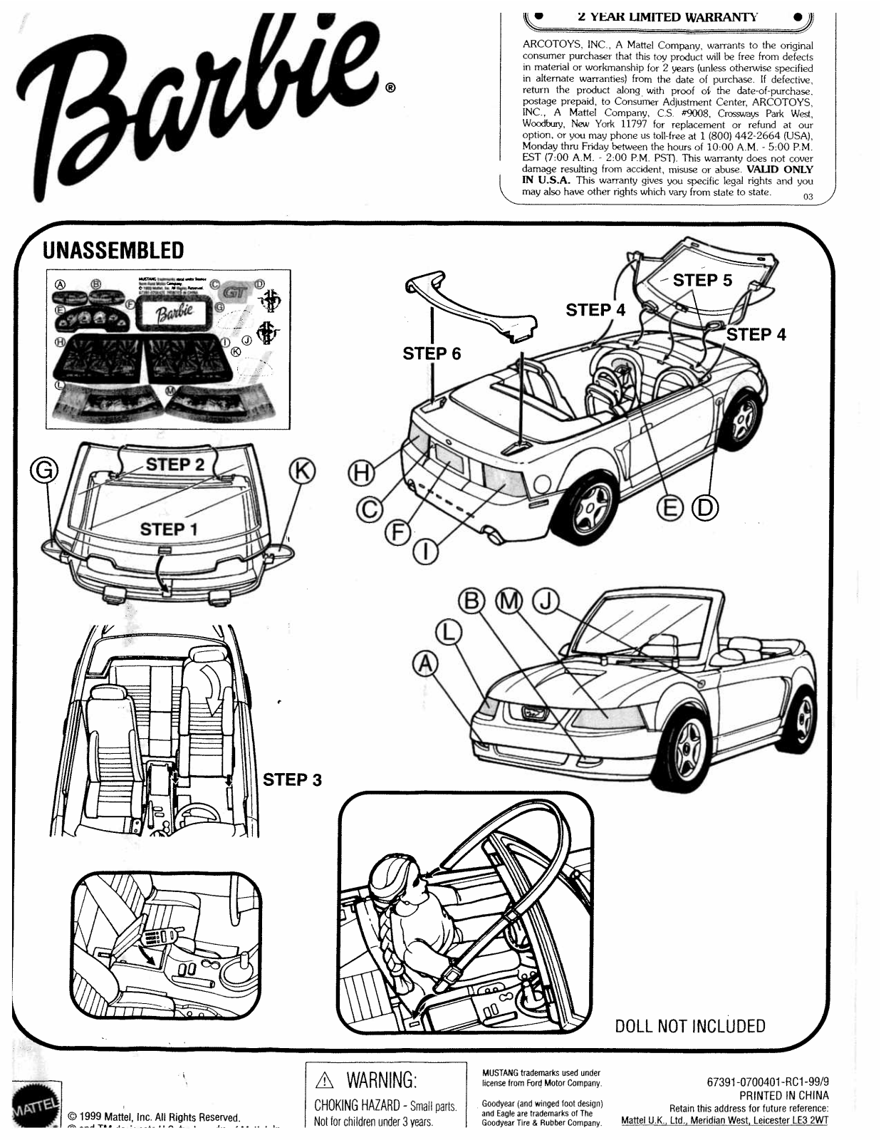 Fisher-Price 67391 Instruction Sheet