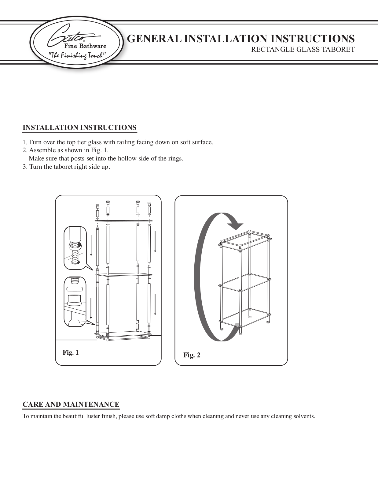 Gatco 1580 User Manual