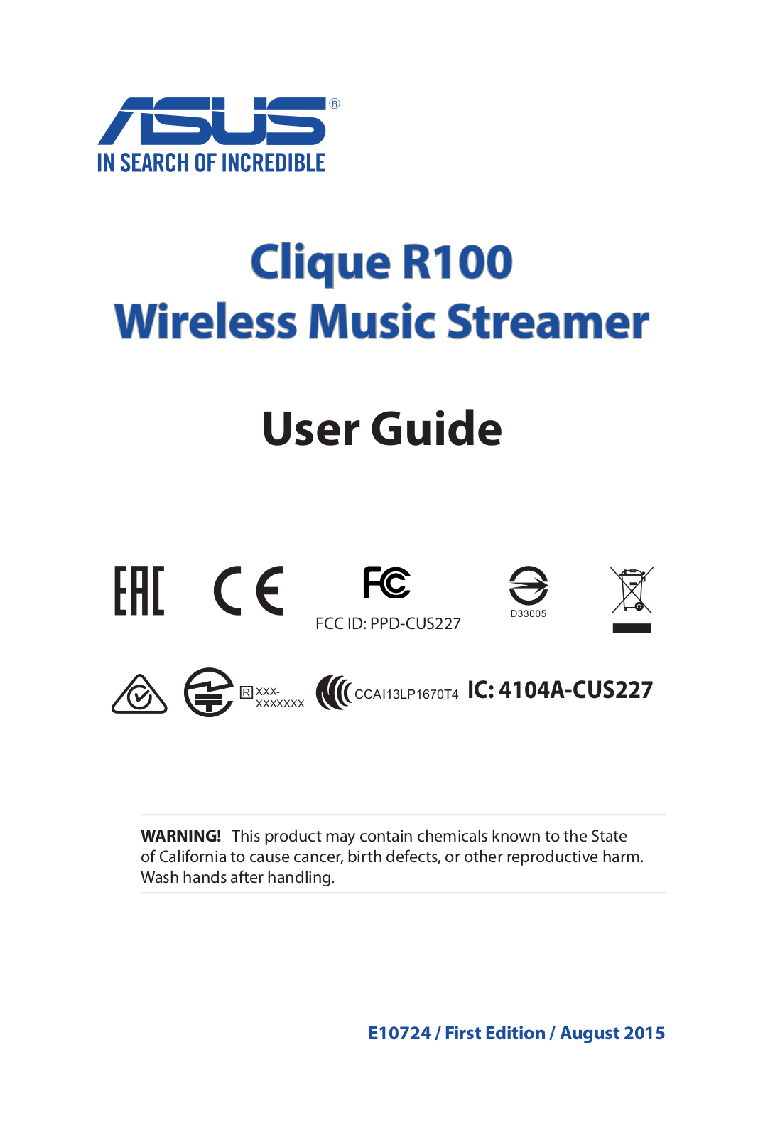 Asus R100 User Manual