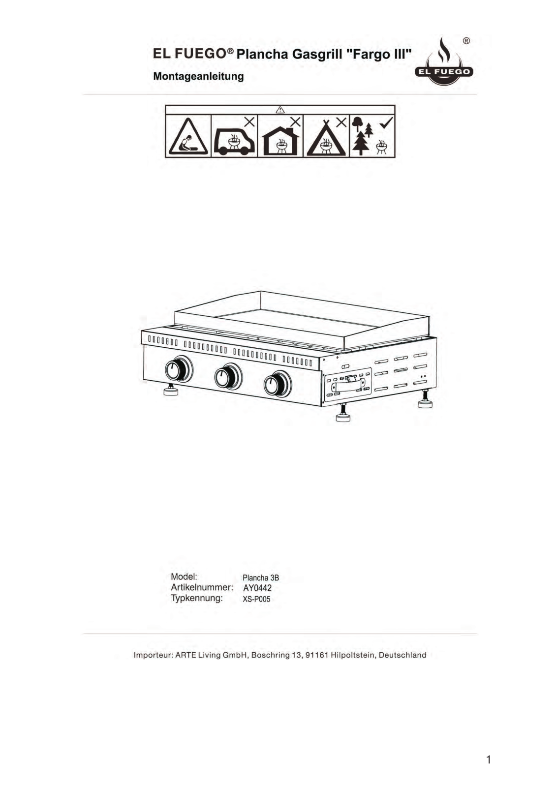 El Fuego Fargo 3 Installation manual