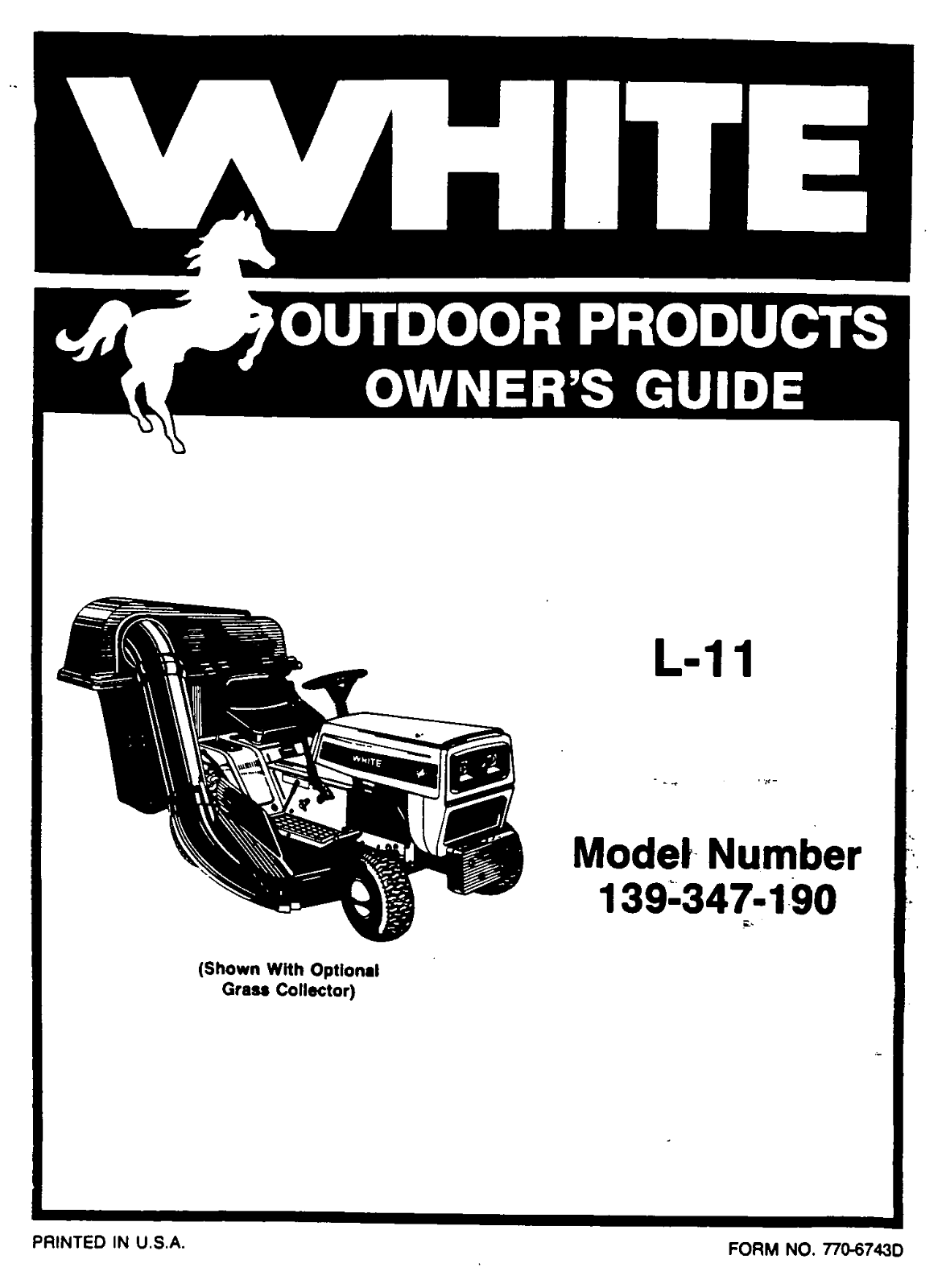 white L11 operators Manual