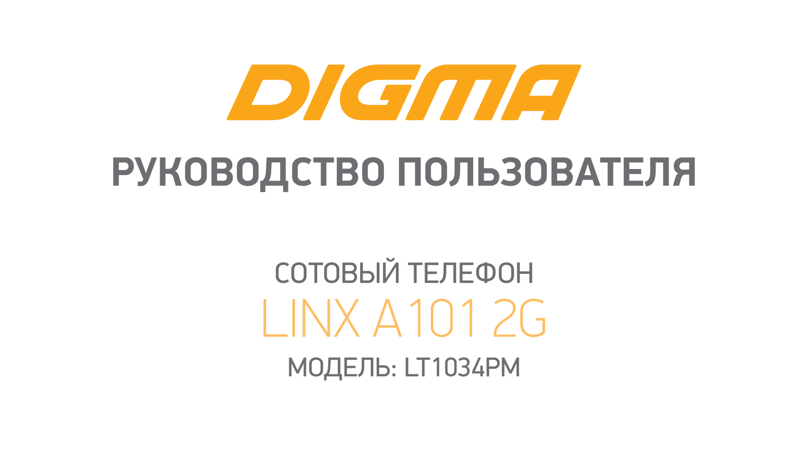 Digma LINX A101 2G User manual