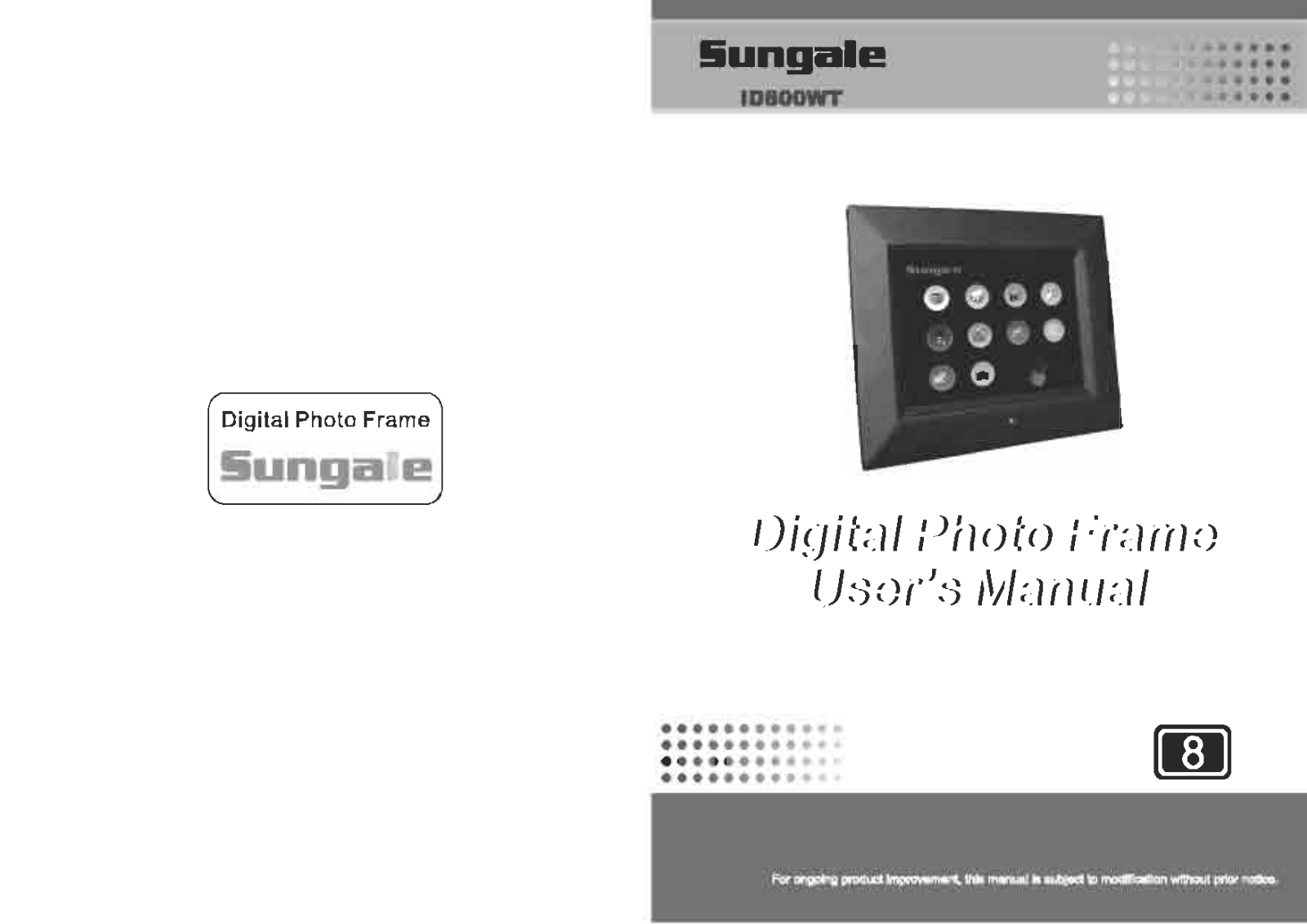 Sungale ID800WT User Manual