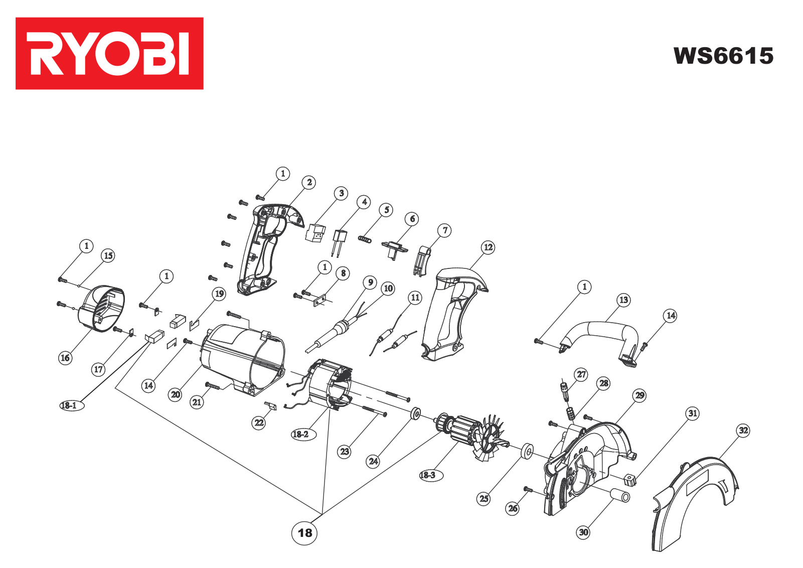 Ryobi WS6615 User Manual