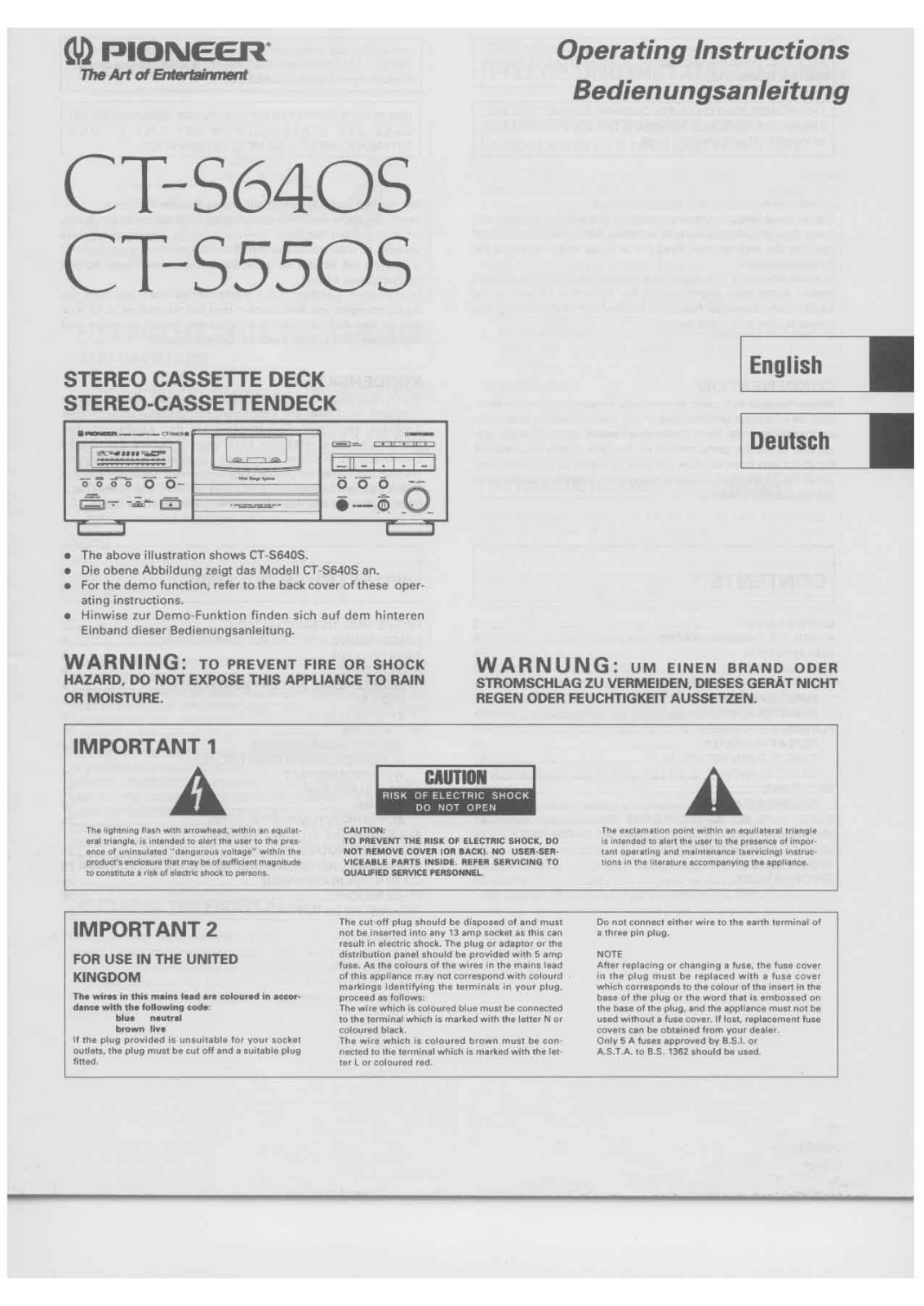 Pioneer CTS-640 Owners manual