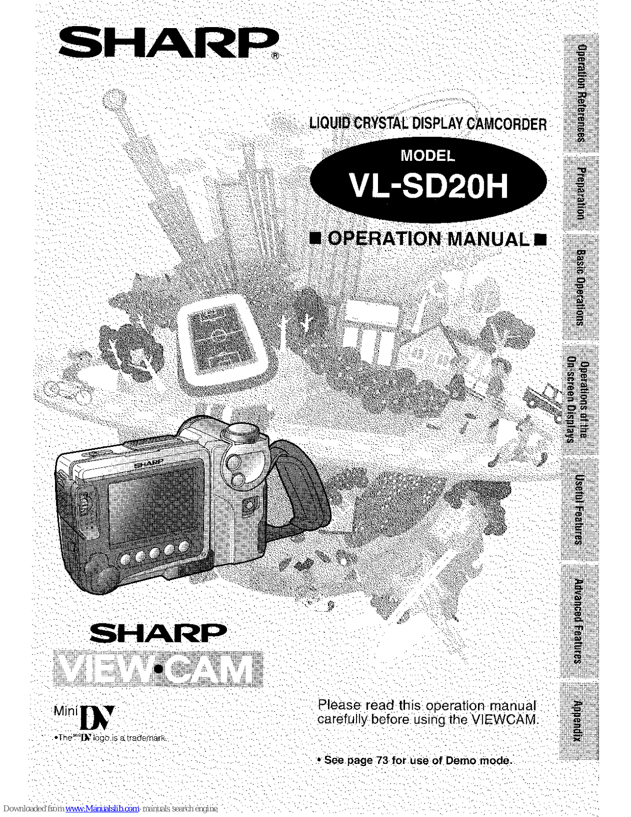 Sharp VL-SD20H Operation Manual