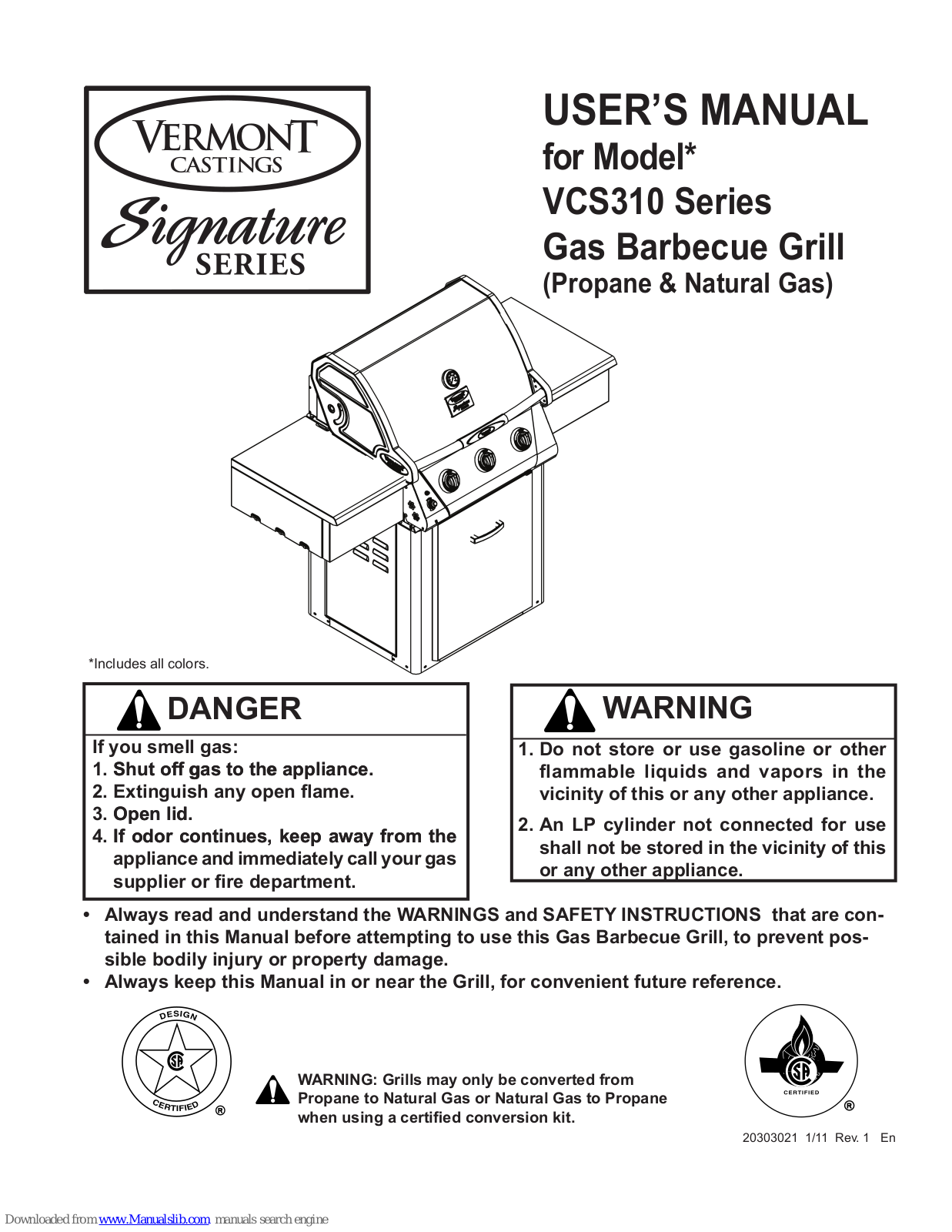 Vermont Castings Signature VCS310 Series User Manual