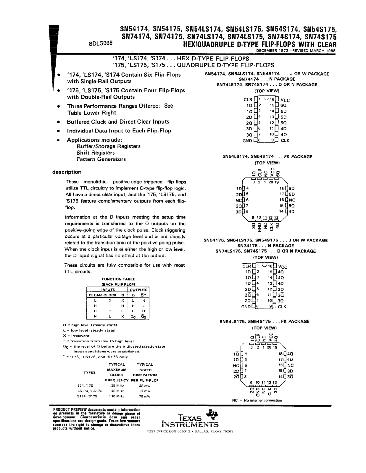 Datasheet JM38510-30106BEA, JM38510-30106B2A, JM38510-30107BFA, JM38510-30106BFA, JM38510-01702BFA Datasheet (Texas Instruments) - ManualMachine.com