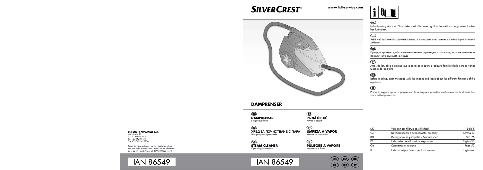 Silvercrest DAMPRENSER User Manual