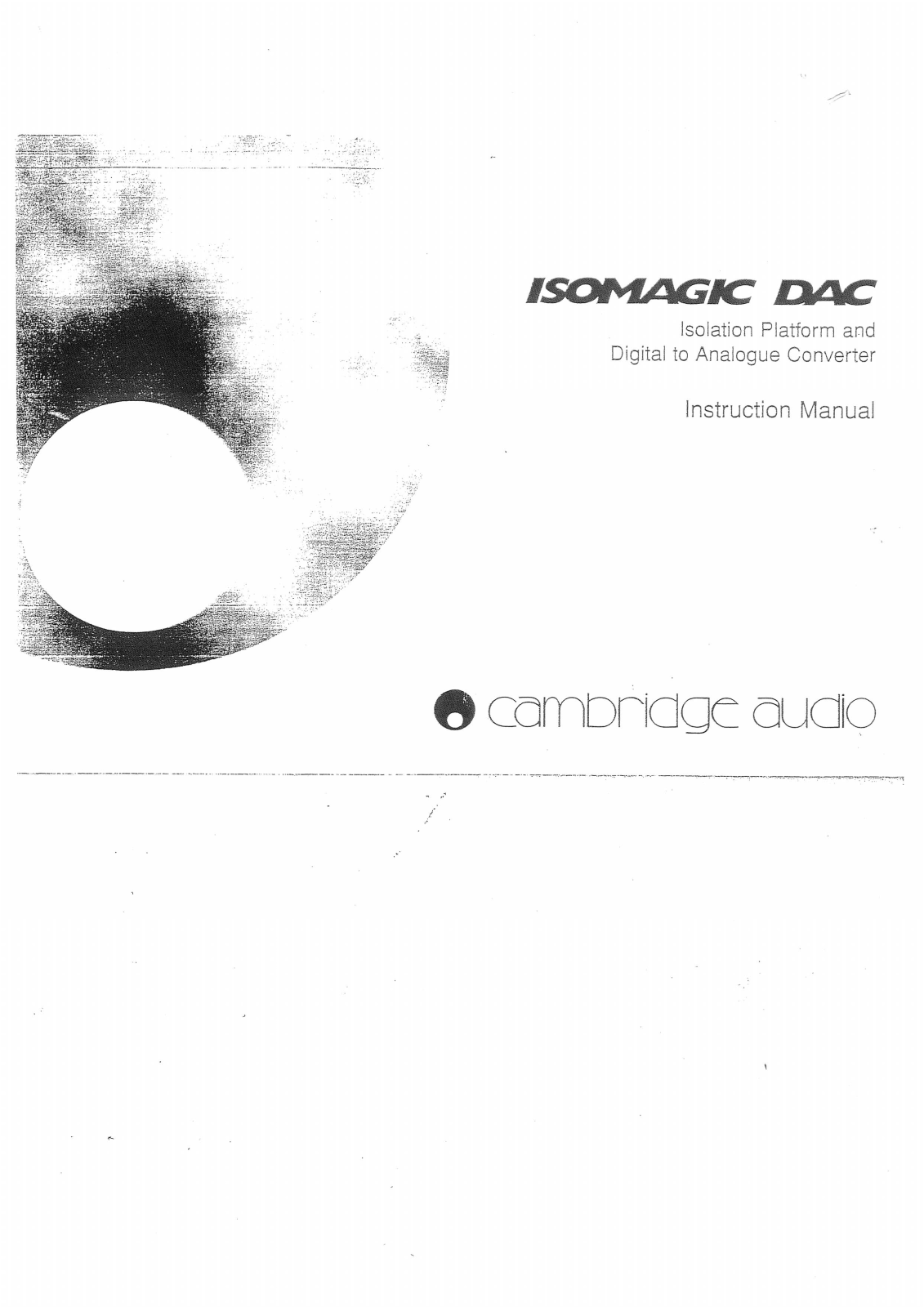 Cambridge Audio DAC Isomagic Owners manual