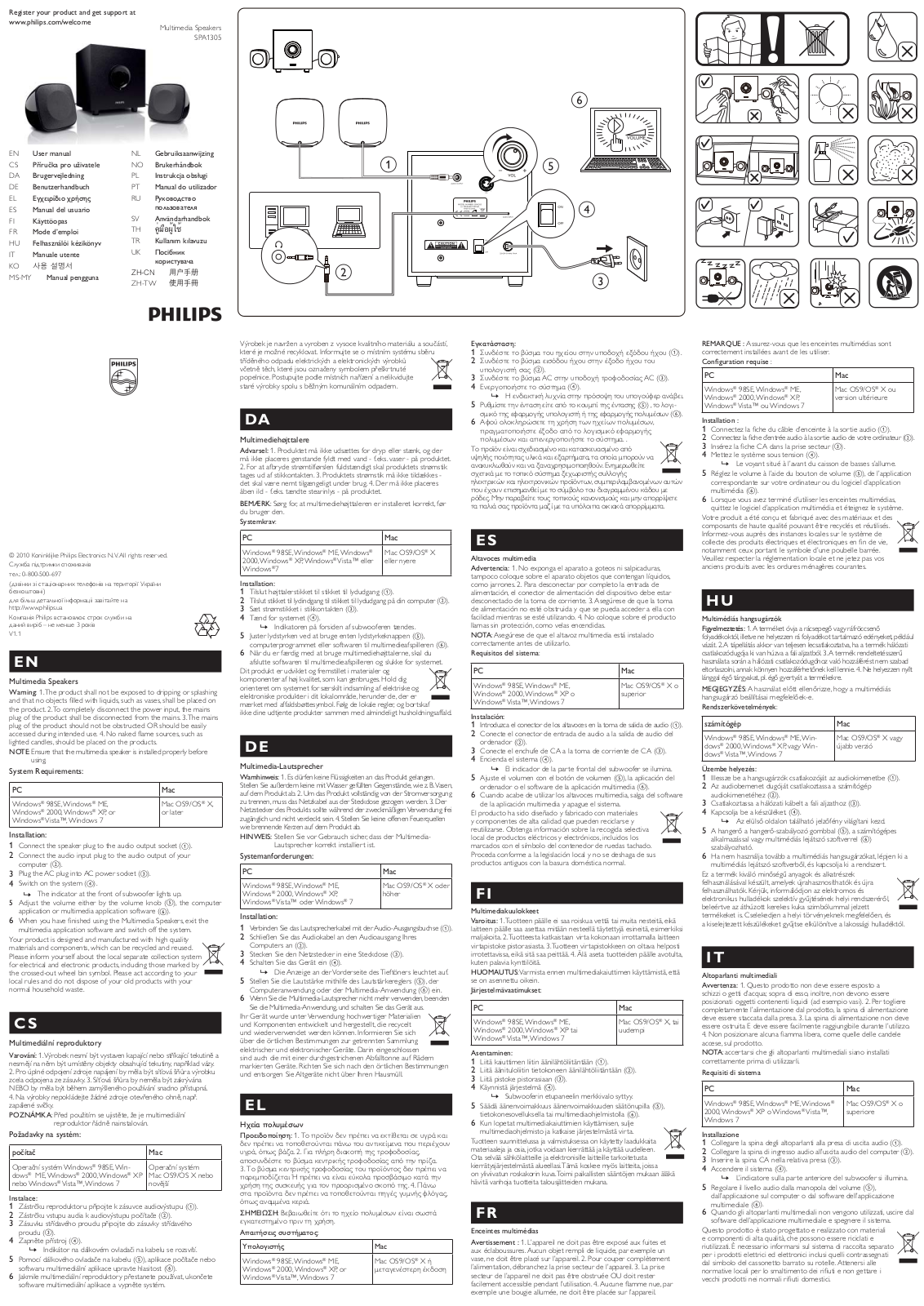 Philips SPA1305 User Manual