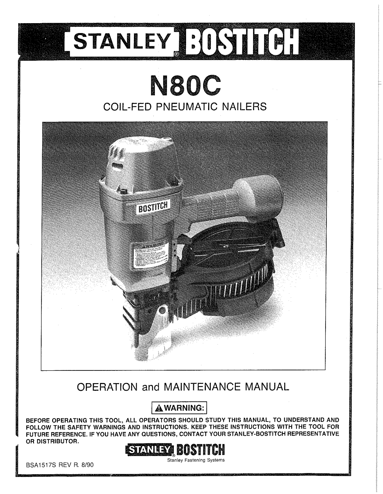 Bostitch N80C User Manual