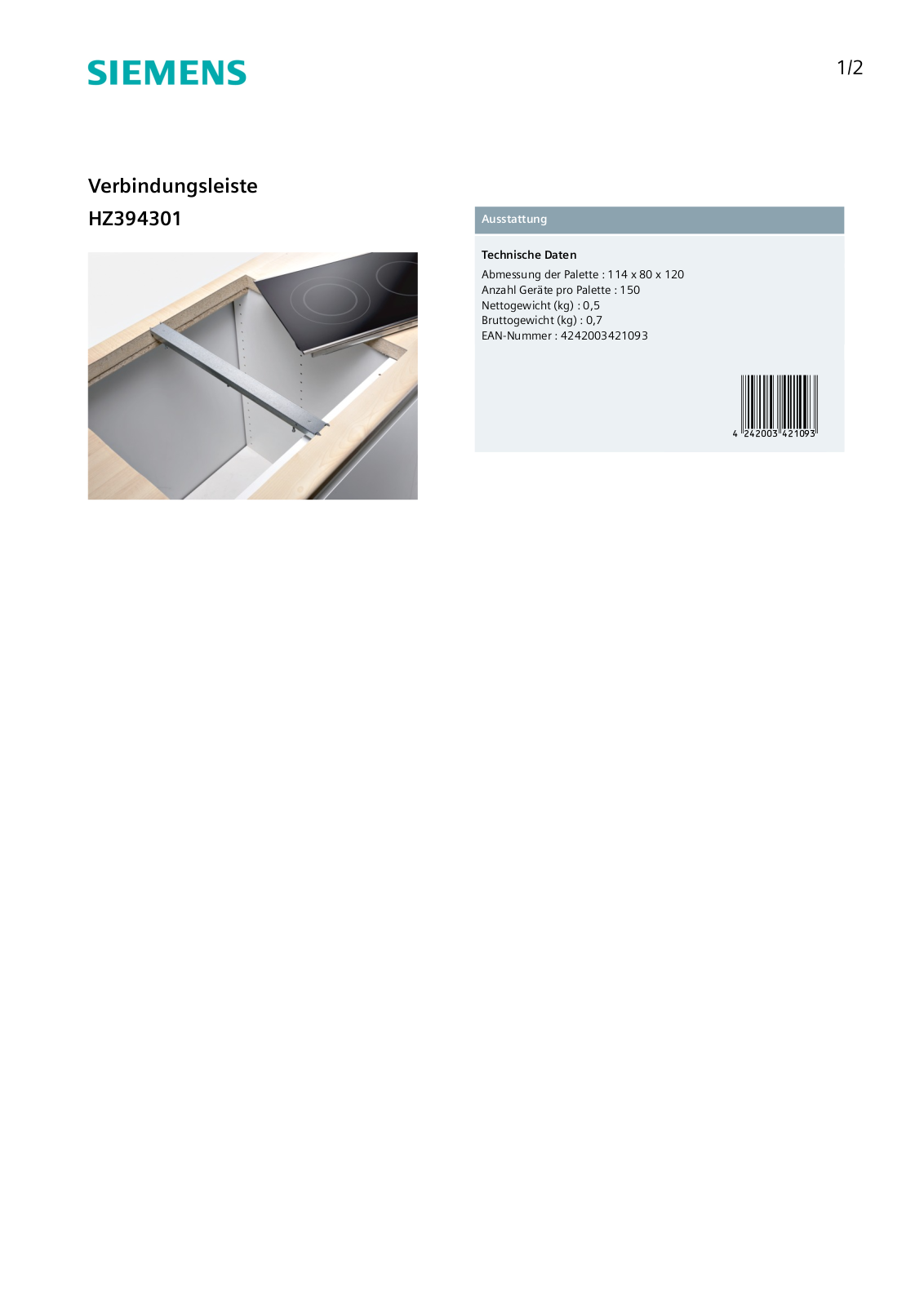 Siemens HZ394301 User Manual