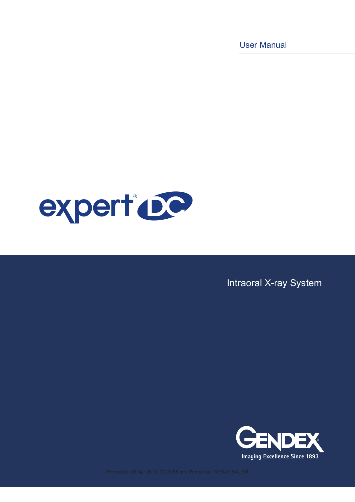 Gendex Expert DC User Manual