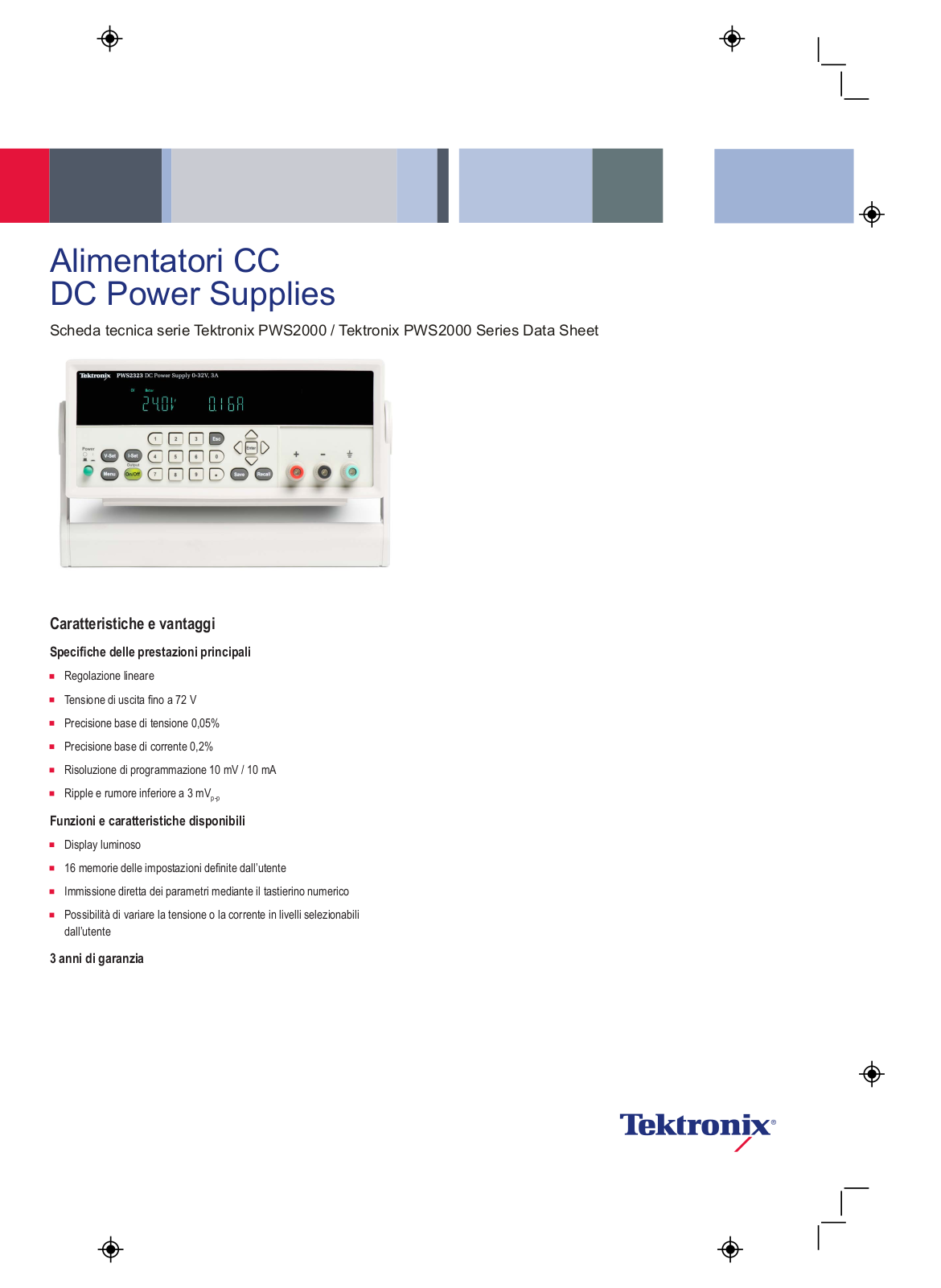 Tektronix PWS2000 DATASHEET