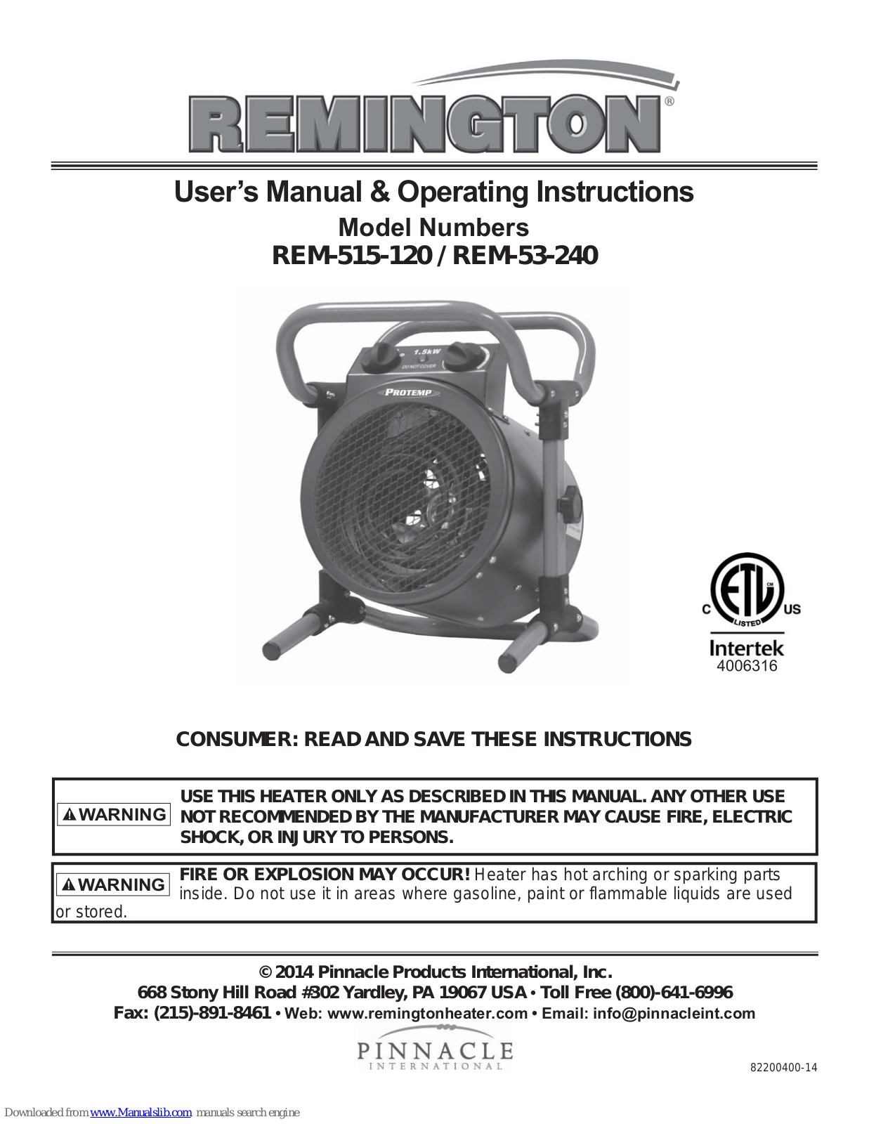 Remington REM-515-120, REM-53-240 User Manual