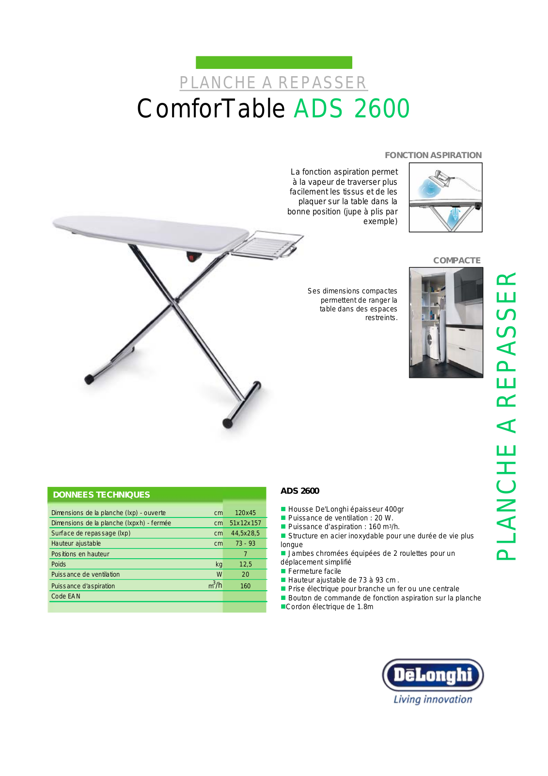 DELONGHI ADS 2600 User Manual