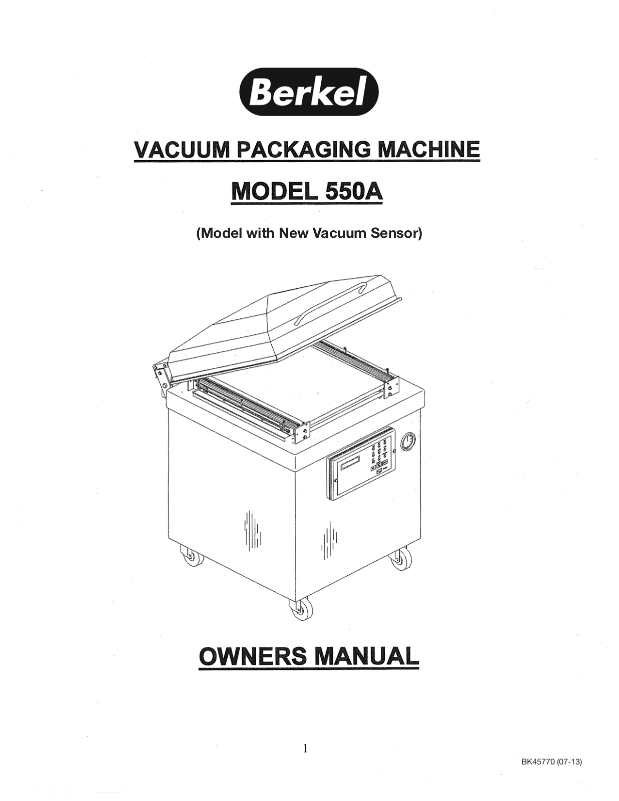 Berkel 550A User Manual