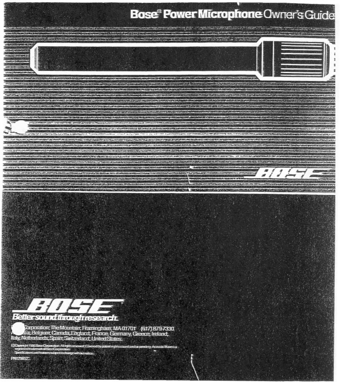 BOSE Acoustic Wave Owner's Guide