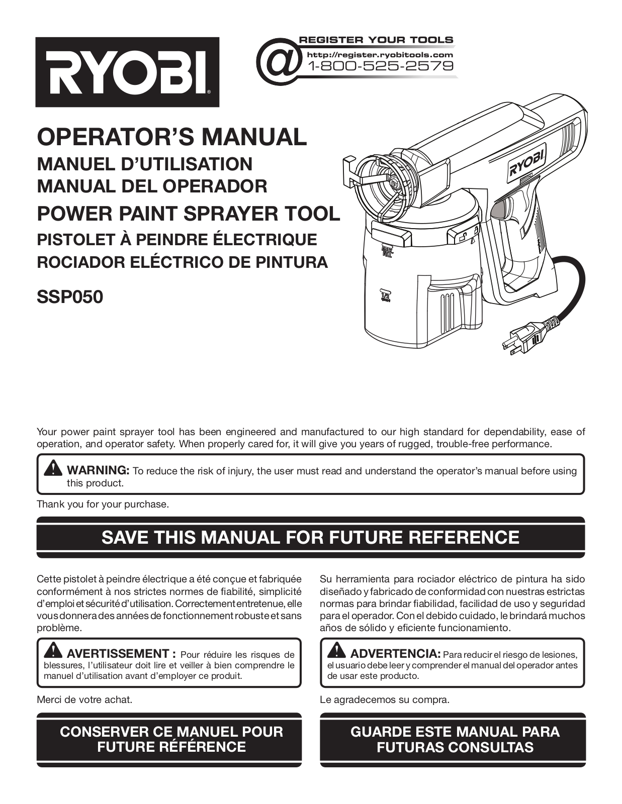 Ryobi SSP050 User Manual