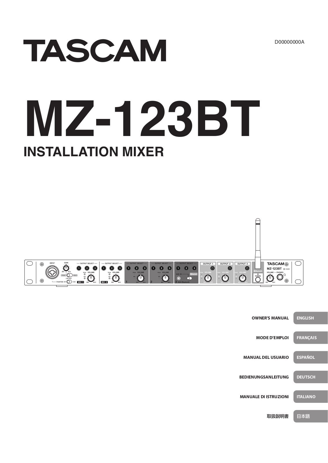 TEAC MZ123BT Users Manual