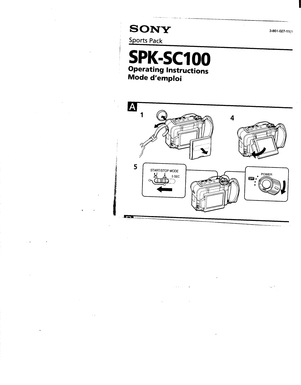 Sony SPK-SC100 Operating instructions