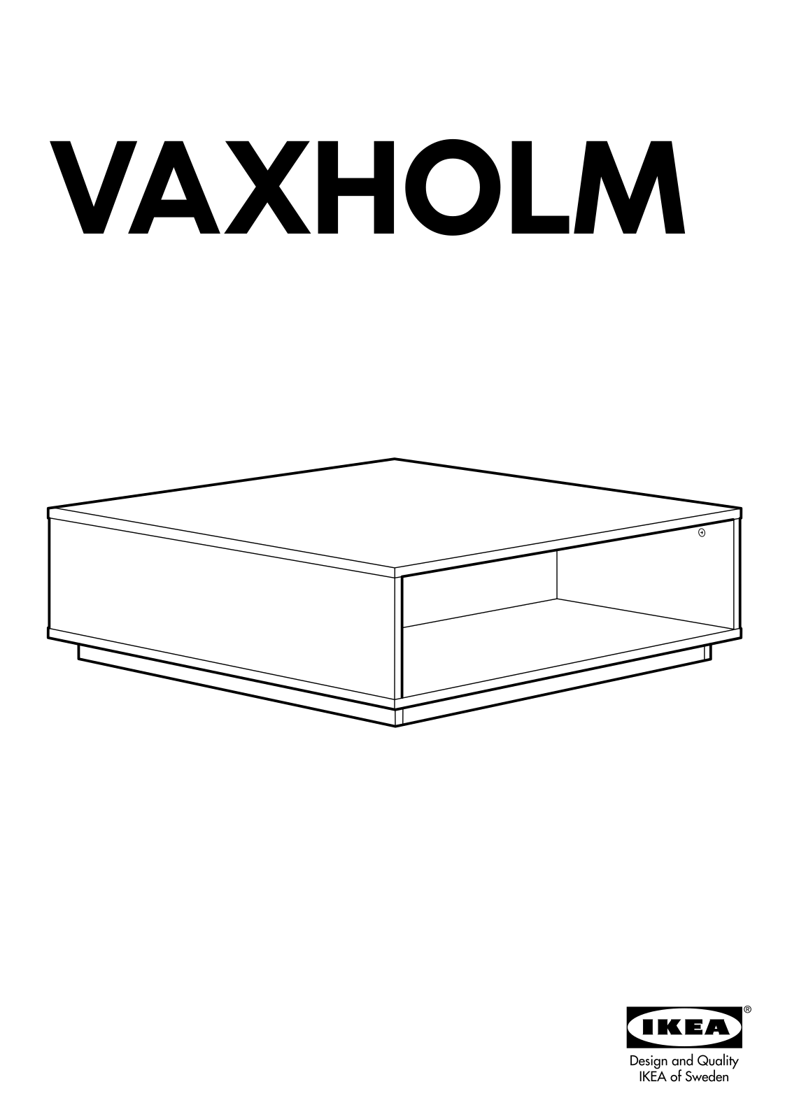 IKEA VAXHOLM User Manual