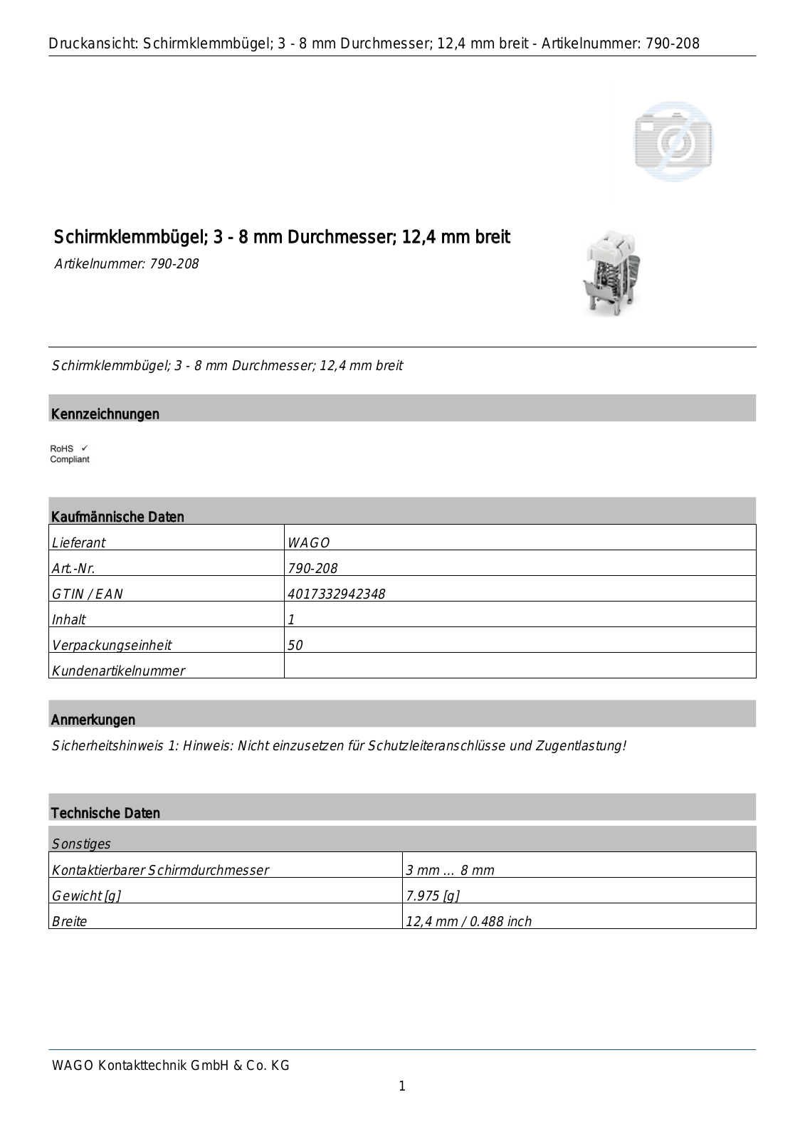WAGO 790-208 Datasheet - ManualMachine.com