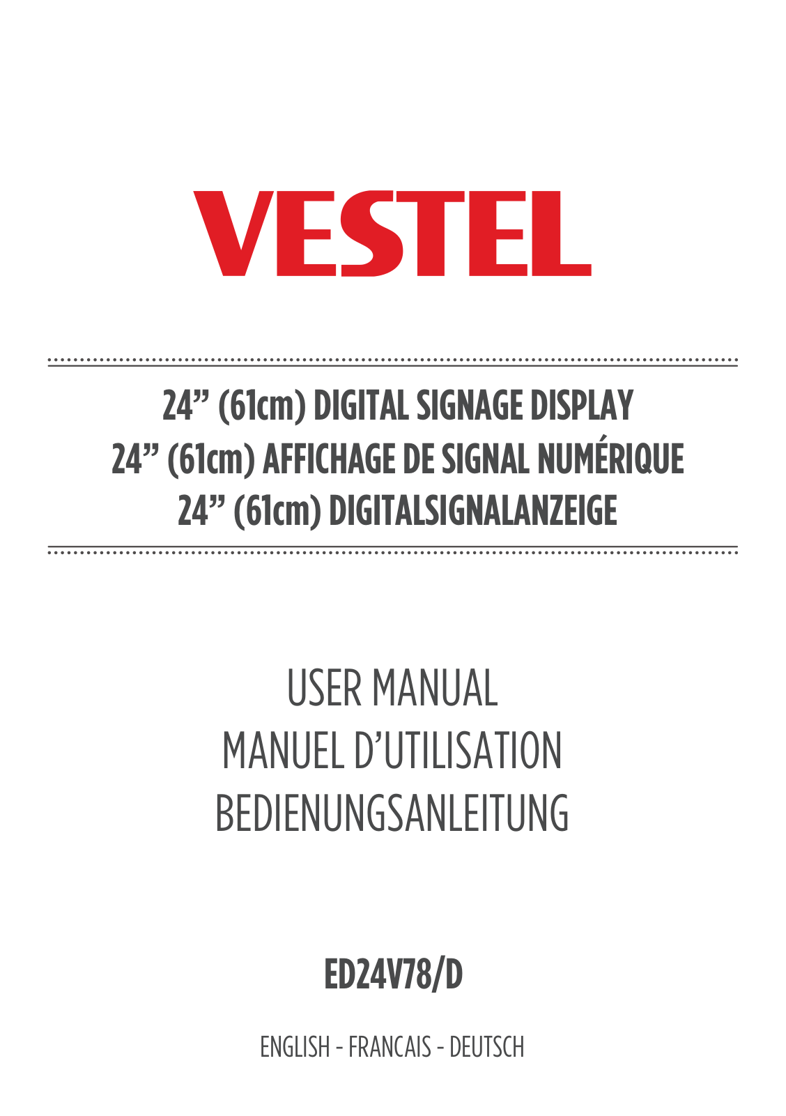 VESTEL ED24V78/D User Manual