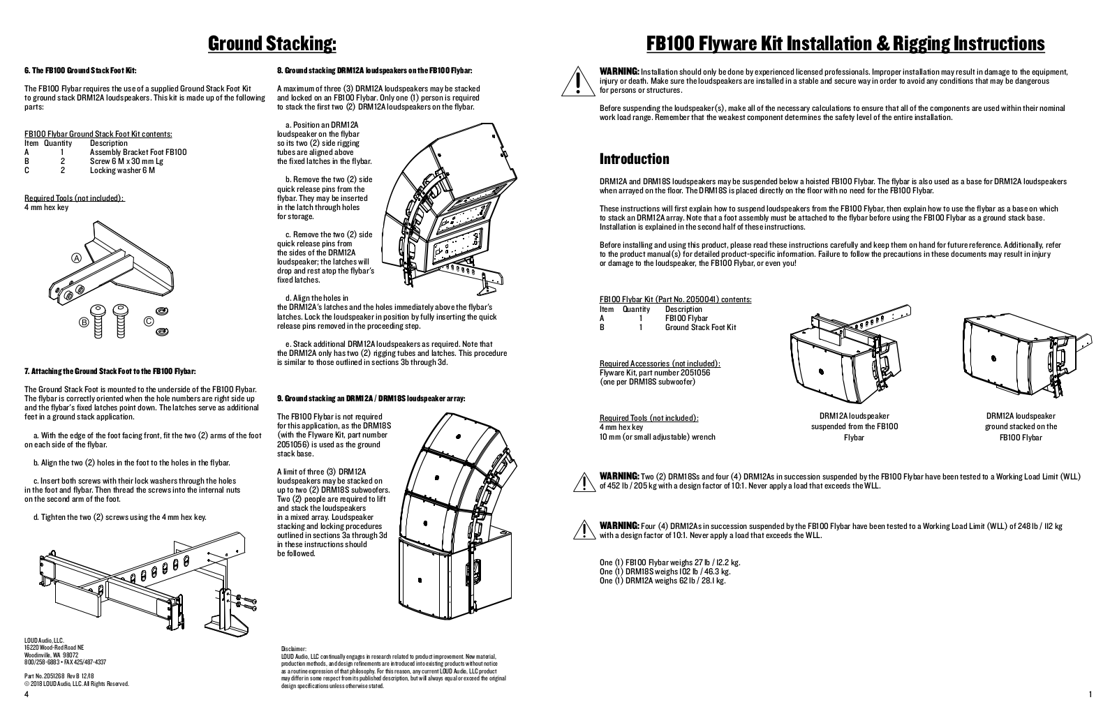 Mackie FB100 Instructions